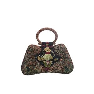 Mary Frances Paisley Handbag with Top Handle – Multicolor